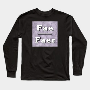 Fae-Faer Pronouns: Neutral Gray Long Sleeve T-Shirt